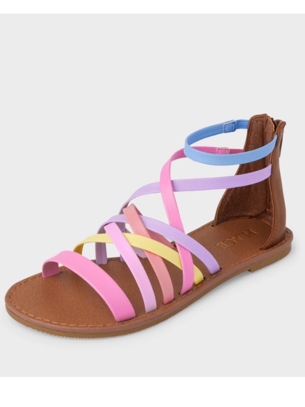 The Children’s Place Girls Rainbow Strappy Gladiator Sandals Size 1